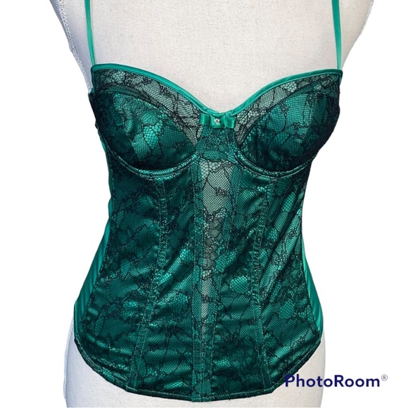 Victoria Secret Vintage Sexy Lace/ Mesh Bustier Corset Top Sz 36B - Picture 2 of 7